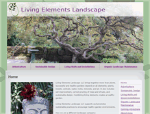 Tablet Screenshot of livingelementslandscape.com